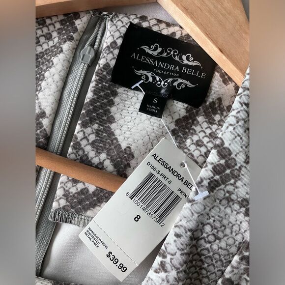 ALESSADRA BELLE Snakeskin Print Sheath Dress Size 8 NWT - Picture 11 of 11